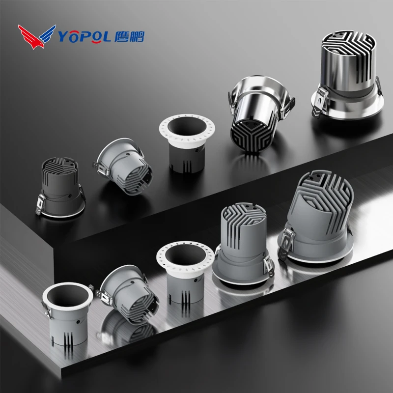 Adjustable Round Downlight 12W Commercial Down Light  Dimmable Ceiling 15W Recessed Hotel Anti-Glare COB LED Downlight