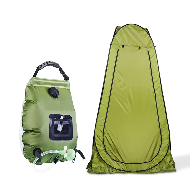 Outdoor Camping Shower Tent Toilet Tent Shower Portable Shower Bag Combo Set