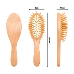 Wholesale 5PCS Natural bambo LOGO Goat Bristle  Silicone Bath Brush Wood  Newborn  Shower bamboo Baby Hair Brush and Comb Set