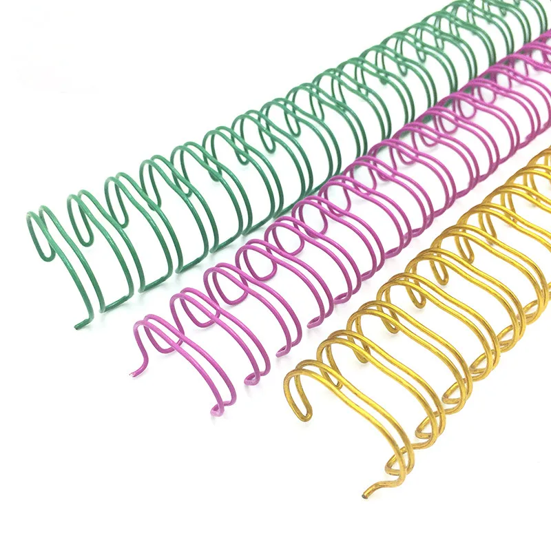 
factory nylon coated color box wire o double loop spiral binding wire twin ring 