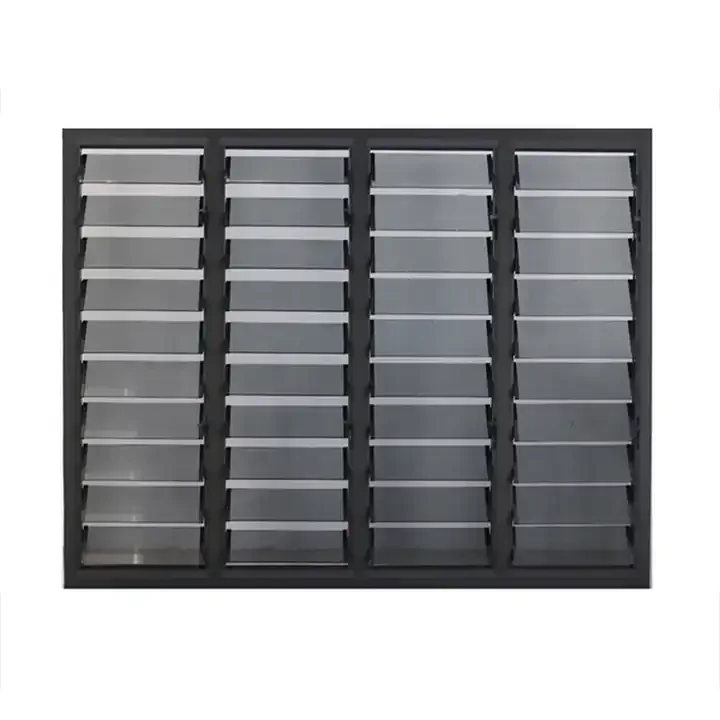 Aluminum Frame Window Louvered Doors vent Window Shutter Blinds air conditioner louver