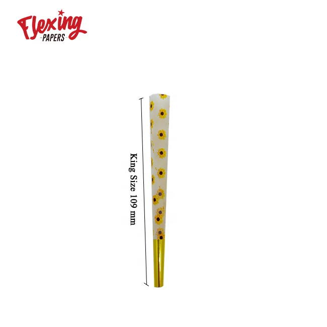 
Factory direct sales beautiful rolling smoking hemp papers colorful king size pre rolled cones for export 