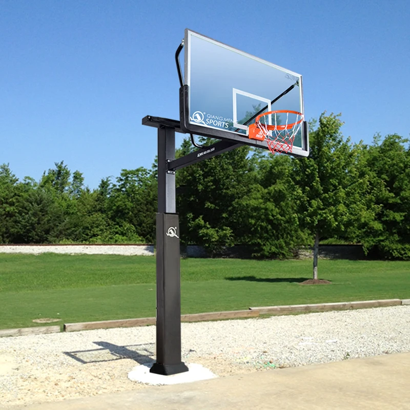 Durable Use Steel Structure Customize Professional Basketball Hoop  Inground Basketball Hoop Height fixed 10 Feet