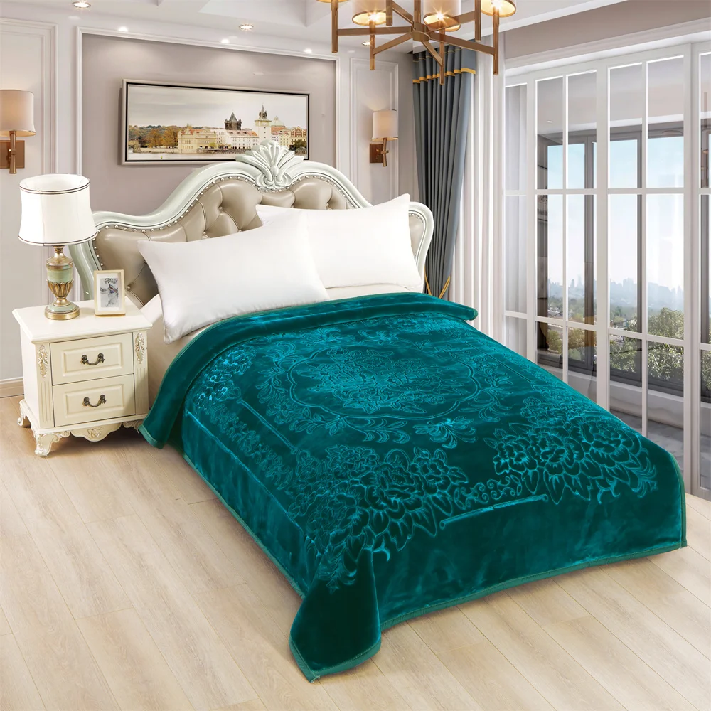 Одеяло Фабричный производитель оптовая цена удобная мягкая большая двуспальная кровать 2-слойное фланелевое одеяло из полиэстера Raschel облачное