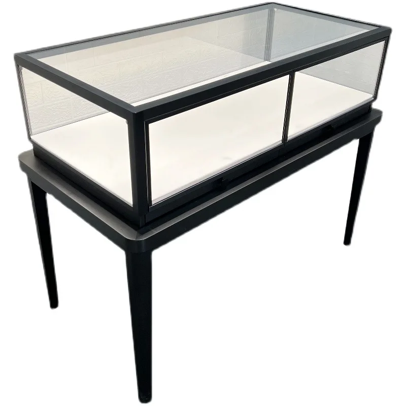 Modern Jewelry Glass Display Showcase Lockable Glass Vitrine Showcase Display Cabinet