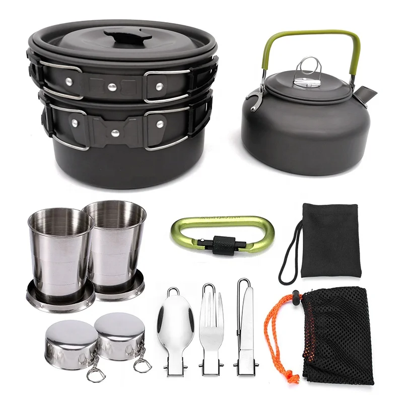 Outdoor Tableware Hiking Camping Cookware Set Picnic 2-3 preson camping cooking set