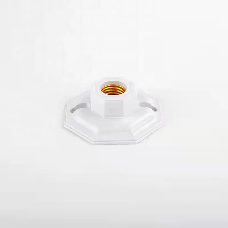 energy saving Bulb Holder Plastic Lamp Holder adapter E27 square round porcelain Light Socket lamp base ceiling Light fixture