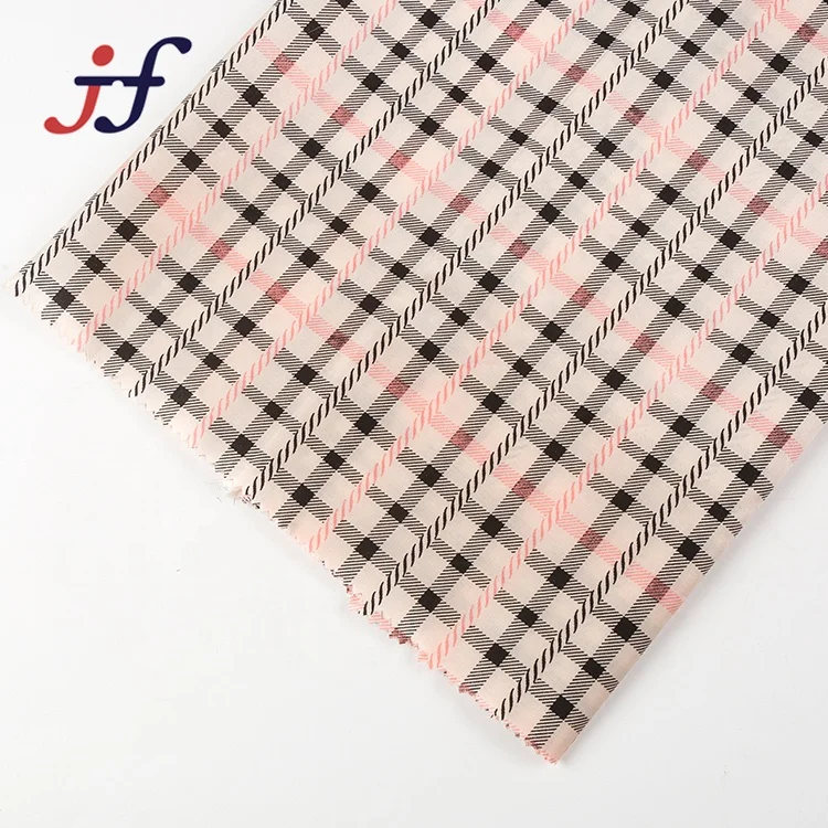 Wholesale 68GSM PA Coated Thick Stretch Lattice Polyester Satin Fabric for Bag Lining