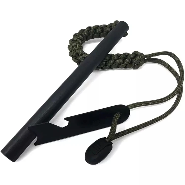 10x100mm large fire starter Emergency Magnesium Fire Starter Ferrocerium Ferro Rod with bracelet  whistle