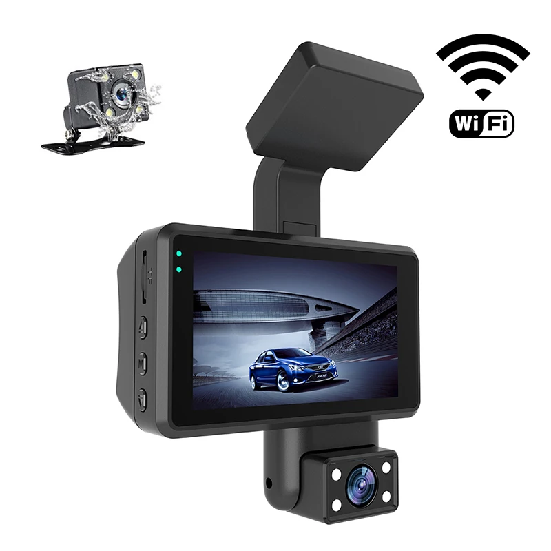 Best quality dual lens driving recorder 3-inch car black box 1080p night vision loop recording car DVR driving records