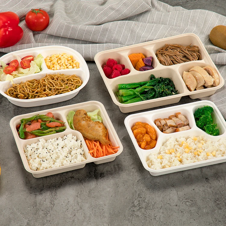 Lokyo для пищевых продуктов чтобы пойти еды одноразовые биоразлагаемые перерабатывающая мягкую бумагу контейнеры