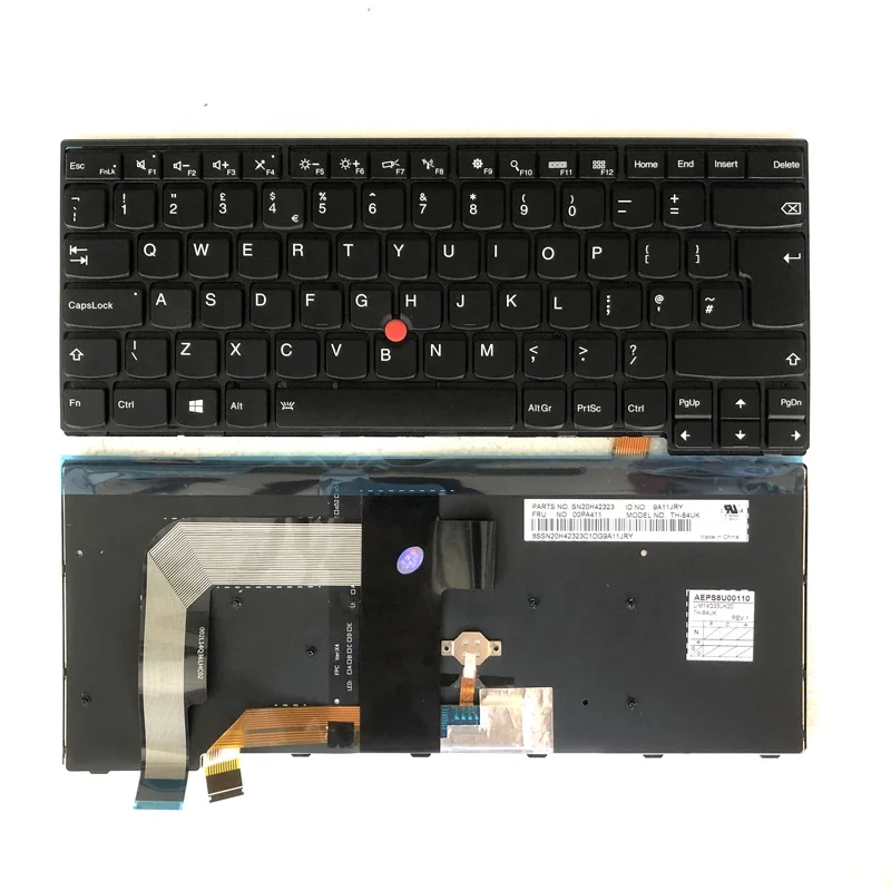 UK QWERTY New Replacement Keyboard For Lenovo ThinkPad T460S T470S T460P T470P Laptop BLACK FRAME With Backlit SN20H42323 Point