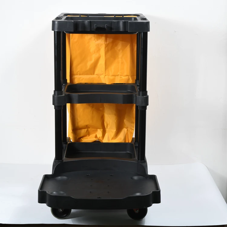 
Luxury Thickening Multipurpose Hotel Cleaning Janitorial Trolley With Housekeeping Maid Cart Trolley 