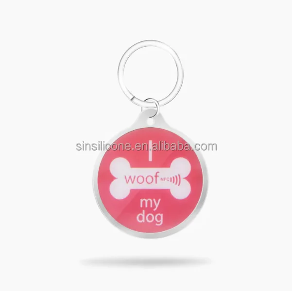 NFC & QR Code Smart Pet ID Tag Personalized Dog Cat Tag, Online Pet Profile, Pet Location Alert Email, Digital Pet Tag, Quiet Pe