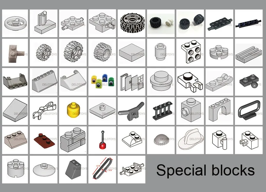 plastic toys building blocks bricks Technic, Brick 1 x 2 with Holes (NO.32000)