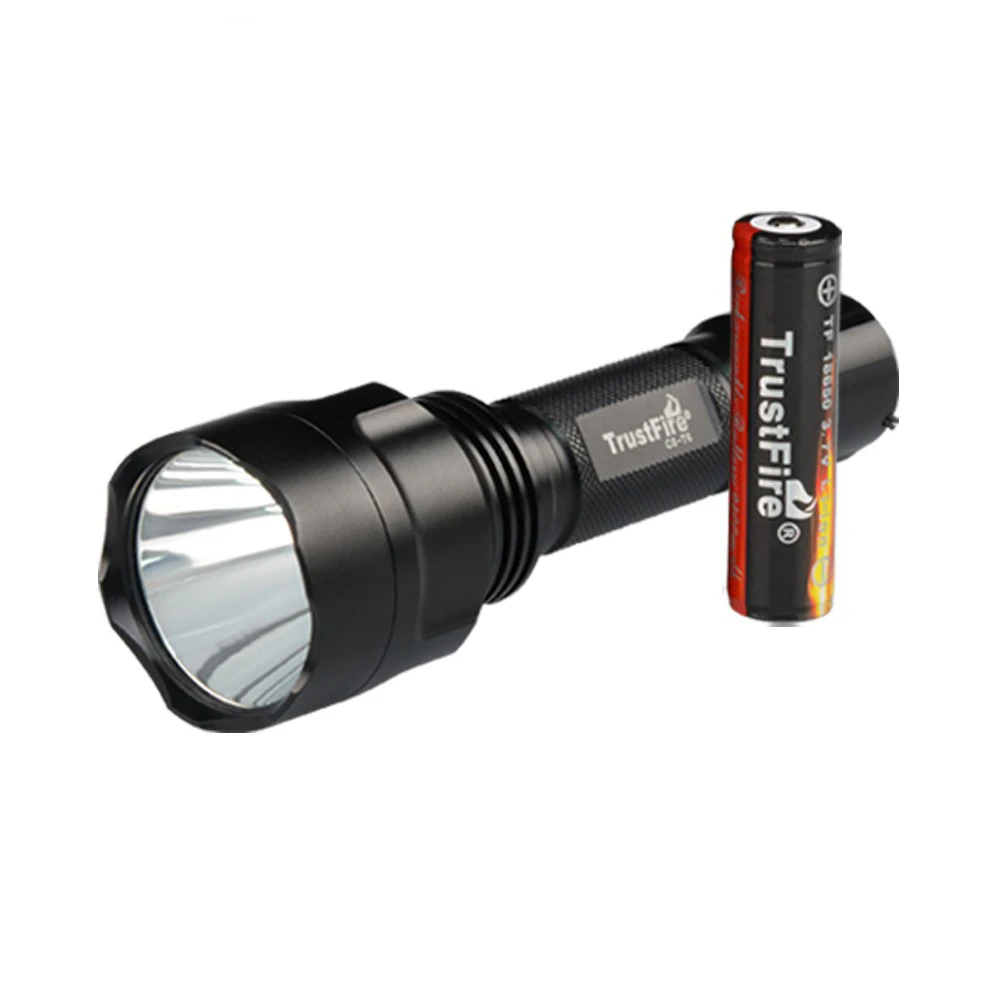 Trustfire C8 high power rechargeable torch camping flashlight 18650 outdoor tactical torch light