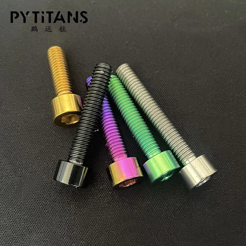 Gr5 titanium bolts High Strength Screws Titanium Full Thread Hexagon Socket Hex Bolts fastener by PYTITANS