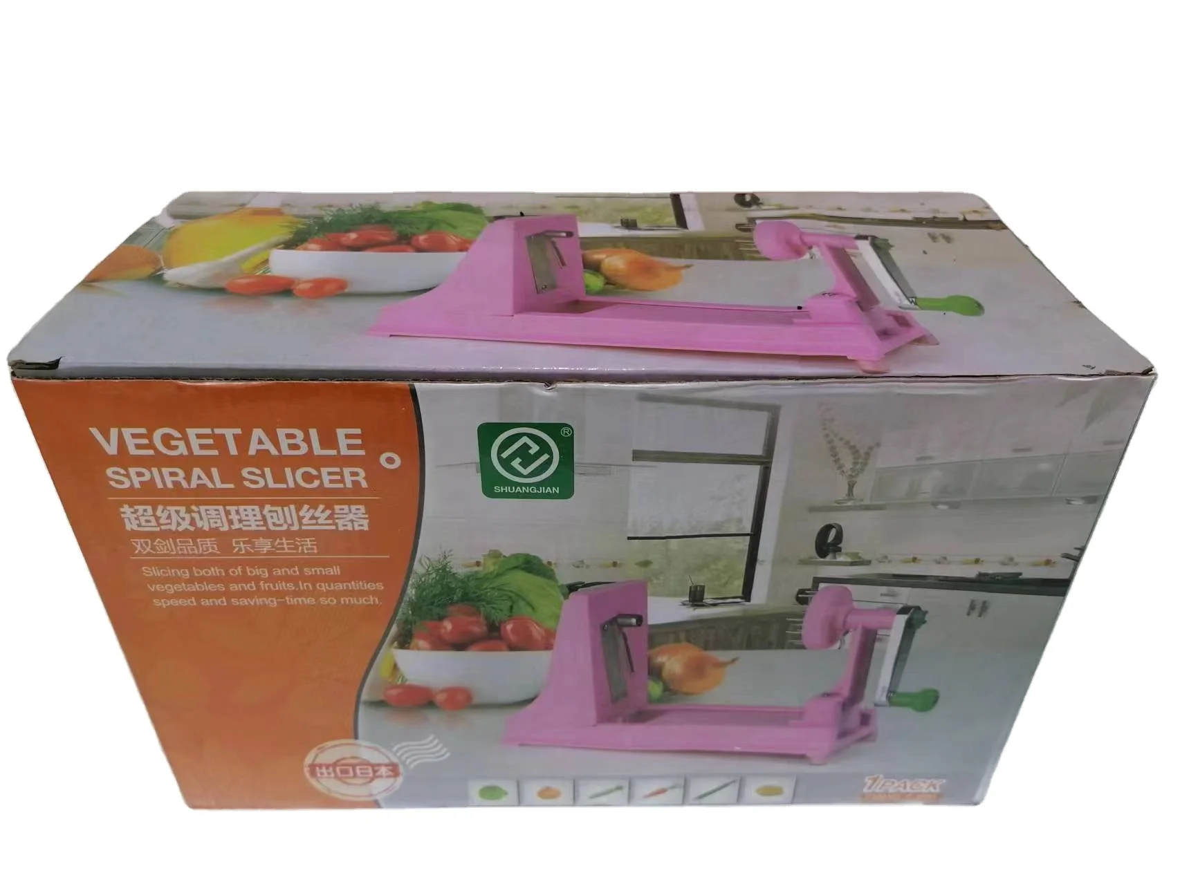 Multifunction High Quality Convenient Spiral 4-blade Spiralizer Hand Roller Vegetable Slicer Chopper Kitchen Gadget