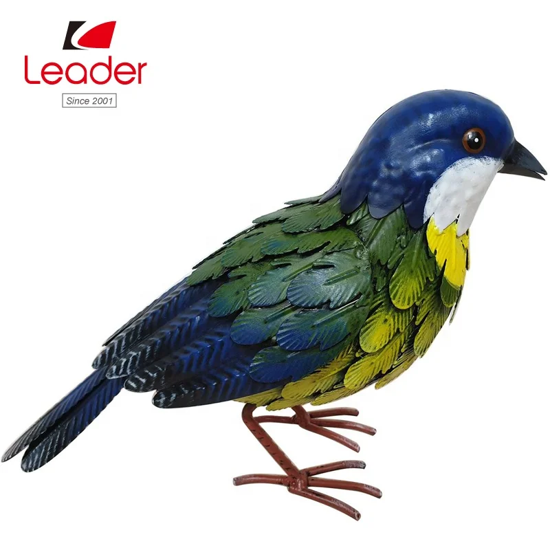 Tropocal African Animal Handmade Metal Colorful Iron Toucan Figurine