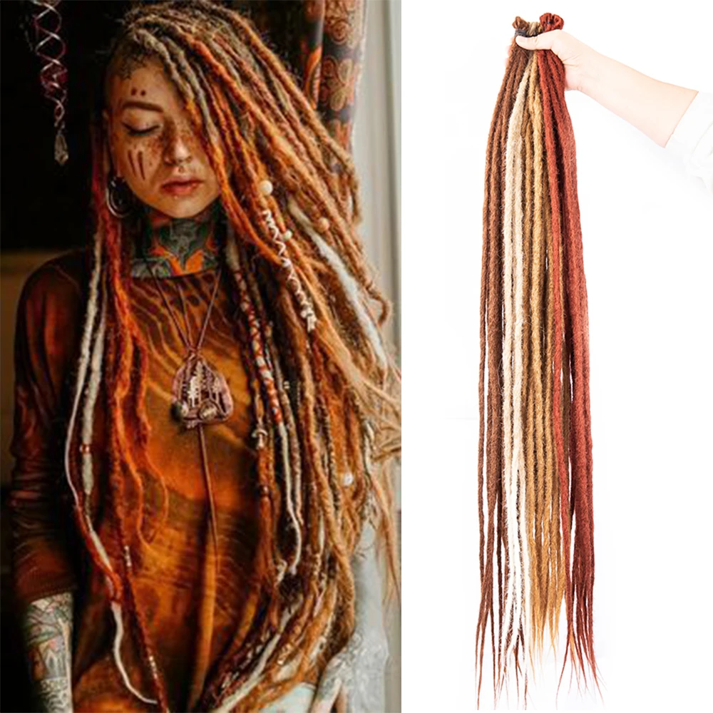 AliLeader Wholesale 36 Inch Long Soft Natural Handmade Artificial Dreads Crochet Hair Locs Synthetic Dreadlocks Extensions