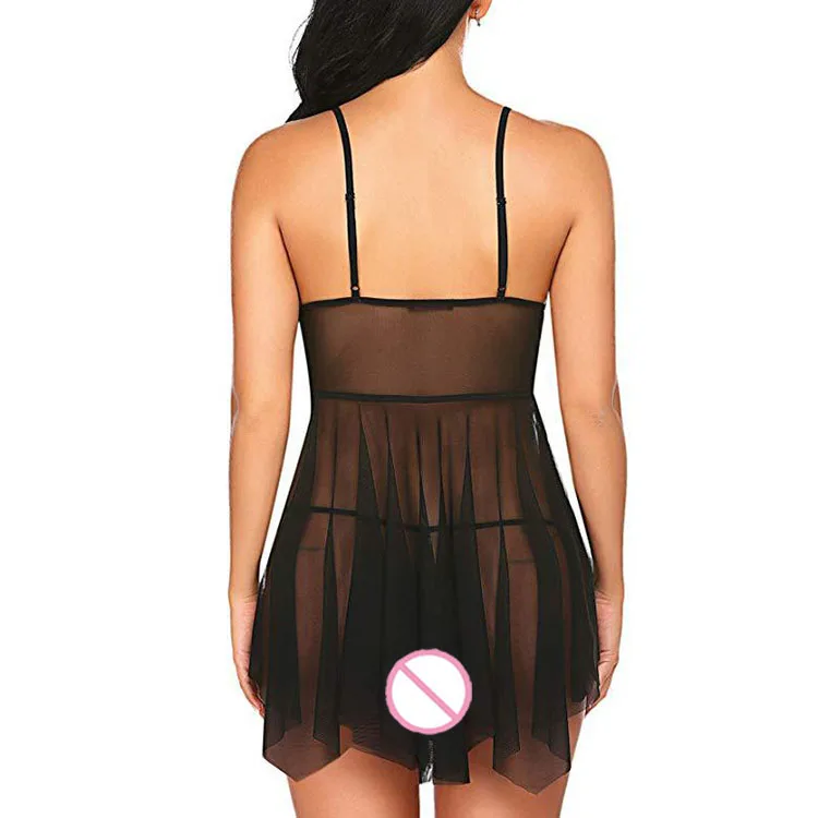 Girls wearing black eyelash lace mature tube sexy babydoll lingerie