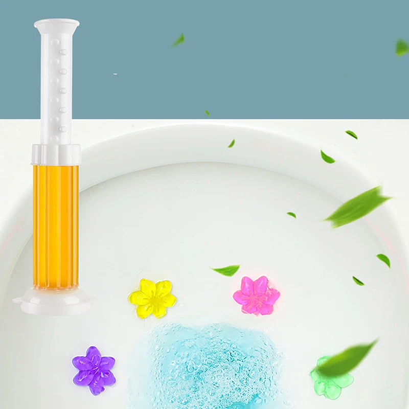 Flower Shape Toilet Deodorant Gel Flower Gel Cleaner Natural Perfume Toilet Deodorant Toilet Cleaner Gel