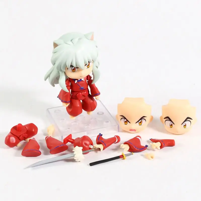 Cute Versions 10cm Inuyasha #1300 Sesshomaru 1514 Anime Action Figure Collection Change Face Doll