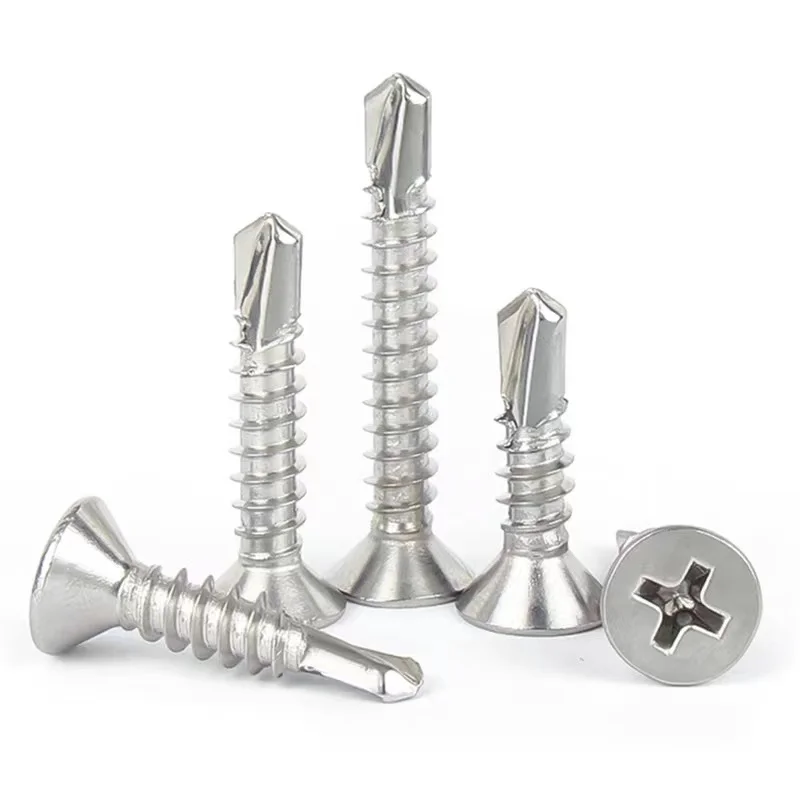 Stainless Steel Factory SS304 410 CSK Phillips Countersunk Head Self Drilling Screw