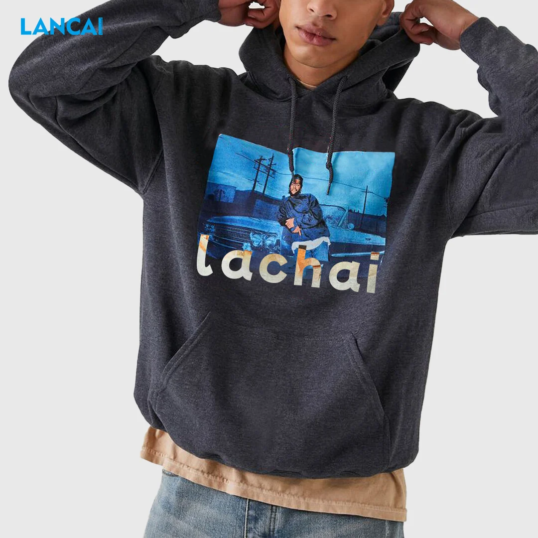 custom Breathable Cartoon Men Terry Windproof Printed Sustainable Hoodies