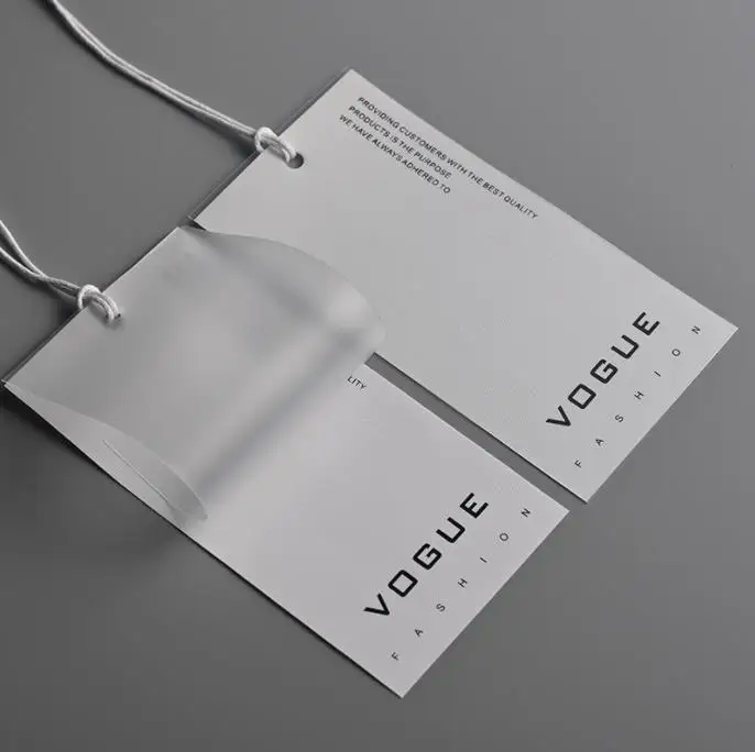 Hot Sell Hang Tag Factory Wholesale Clothing Custom Name Clear