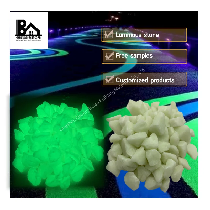 Luminous StoneModernPark Glow In The Dark Pebbles Stone Luminous, Fluorescent Stones Garden Decoration