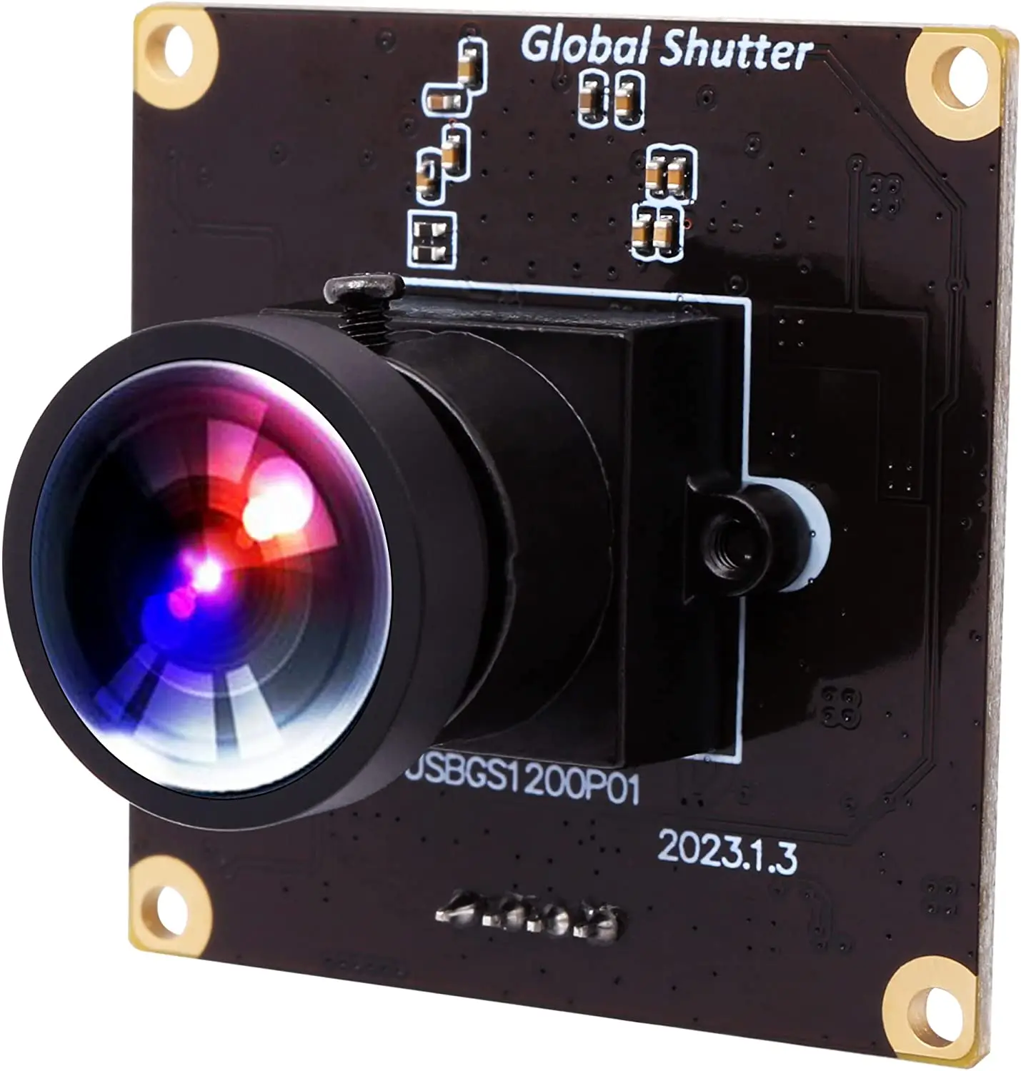 ELP High Speed 1080P 90FPS Global Shutter USB Camera Module Mini UVC USB2.0 Camera with 120 degree No Distortion Lens