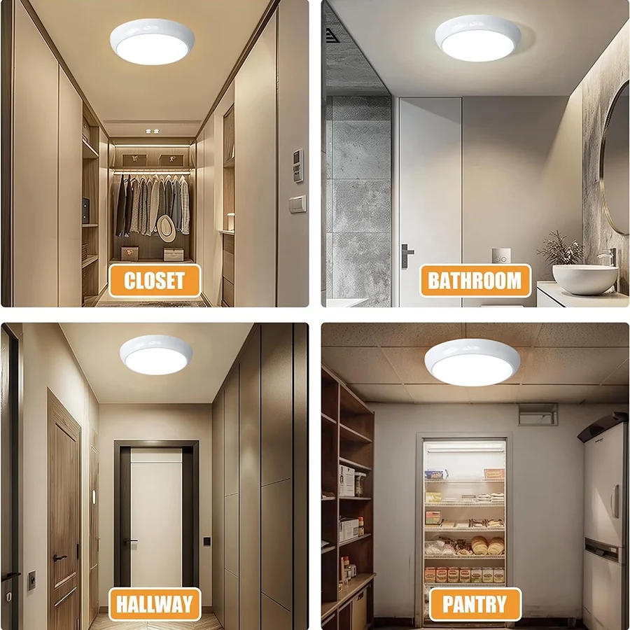 turn on turn off automatically wired Timeout 3 Colors Adjustable 5CCT Color Changing Motion Activated ceiling led light