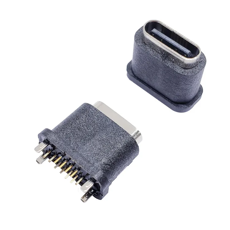 Wholesale  Waterproof Ip67 Female 6pin Vertical  Smt C Type Connector Usb Type C Connector