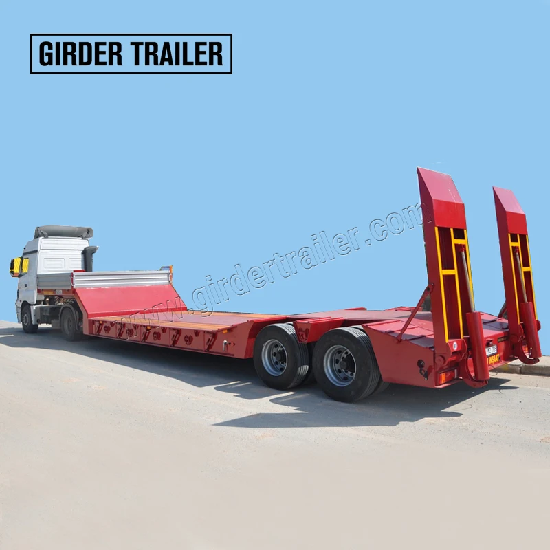 China brand new European standard ADR KH 2 axles 30 tons capacity lowbed low loader semi trailers for sale