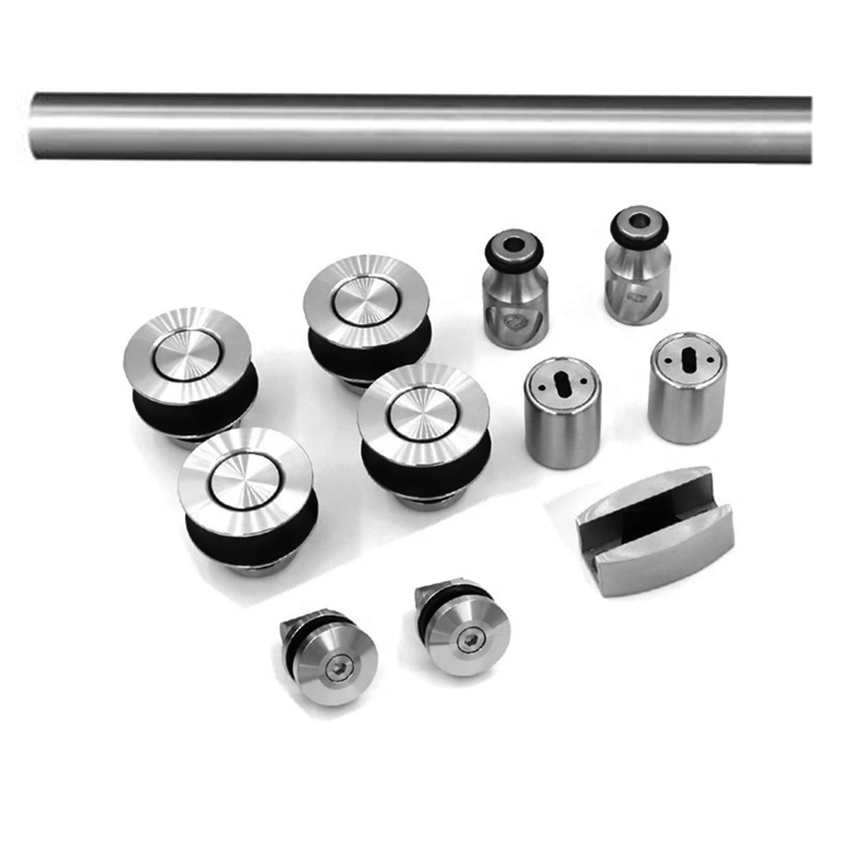 China supplier sliding door hardware 304 stainless steel accessories bathroom for wardrobe sliding door system