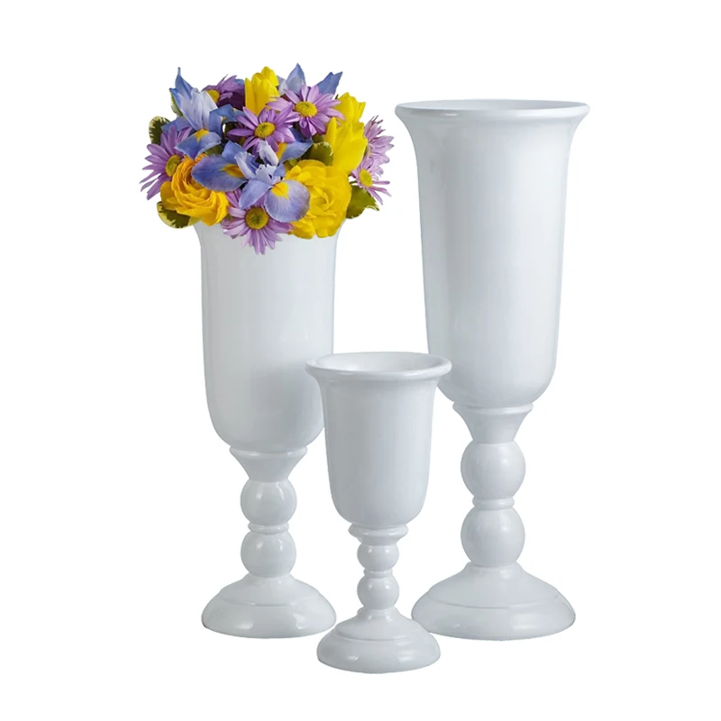 Professional Wholesale Standing Planters Artificial Flowers In Vase Long Vases