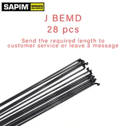 SAPIM Champion 2.0 Round Spokes J-bend/straight Pull Head Bicycle Spokes Black Bicycle Spokes with Copper Cap