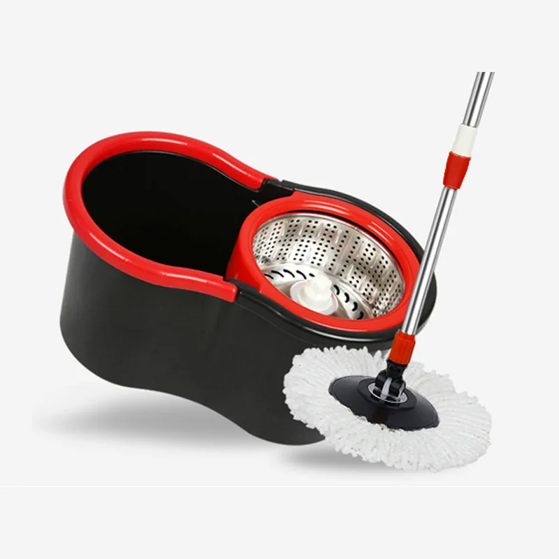 Spin Lazy Mop With Bucket Smart Wringing Household Floor Cleaning Tools Double Drive Mop For Cleaning Floors Accessories