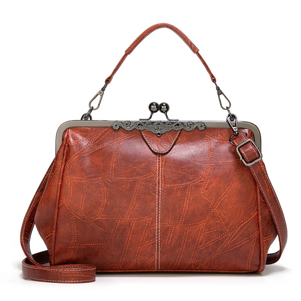 New arrivals vintage wholesale ladys bags hot sale dull polish custom handbag for women