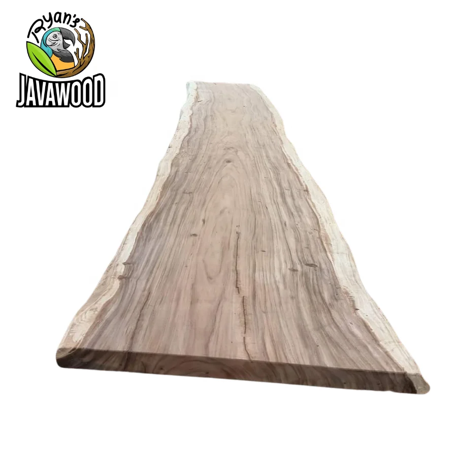 Indonesian High Quality Solid Wood Slab Dining Table Modern Style Square Shape for Art Deco Living Furniture