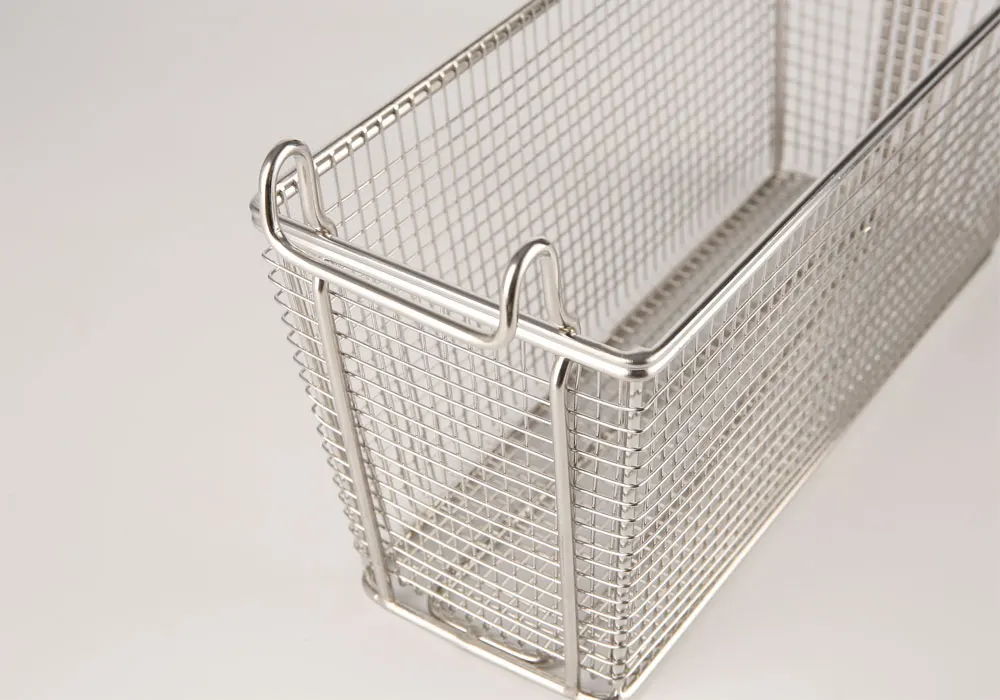 Commercial Rectangle Stainless Steel Wire Mesh Cooking Fry Basket