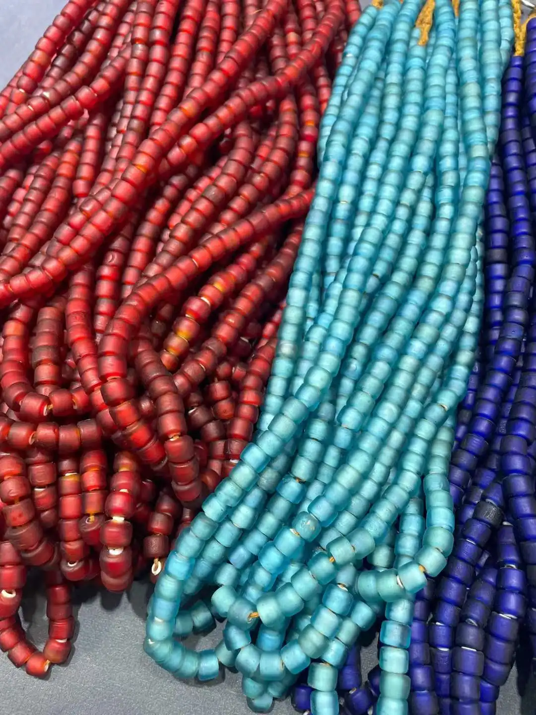 Wholesale Ancient Glazed Round Shape Multicolor Wheel Bead Glazed Archaize Glazed Beads Old Glass Beads Necklace Bracelet