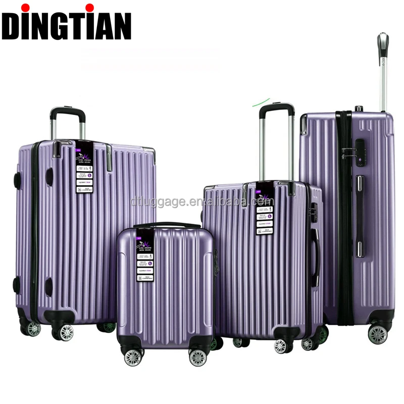 4PCS ABS+PC Material Travel Suitcase Sets Custom Size Cabin Cases Multiple Functions Luggage Sets