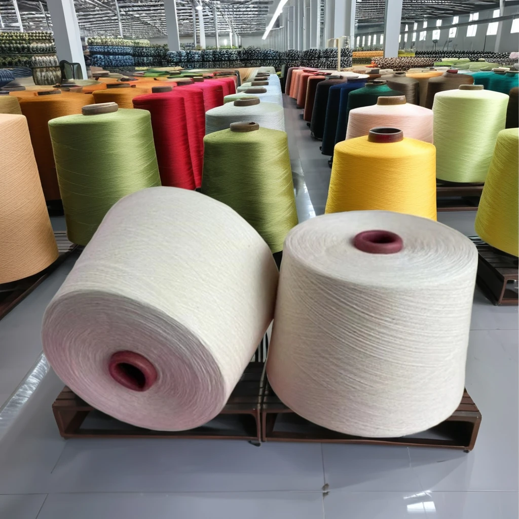 CVC 40S/1 Spun Yarn 60% Cotton 40% Polyester Melange Low Price Chinese Supplier