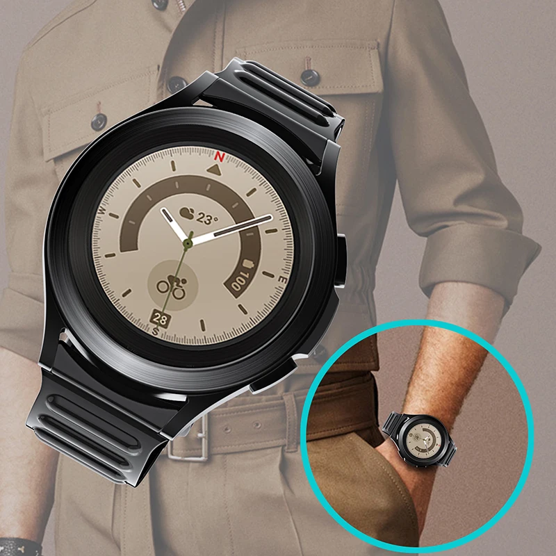 New TPU Watch Strap For Samsung Galaxy Watch 5 Stainless Steel Buckle Strap For Samsung Watch 5 Pro