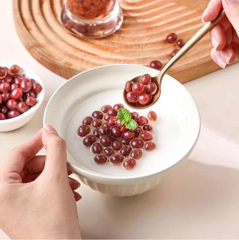 The factory directly sells high quality product milk tea material special for bubble tea ingredient red bean flavor Popping Boba