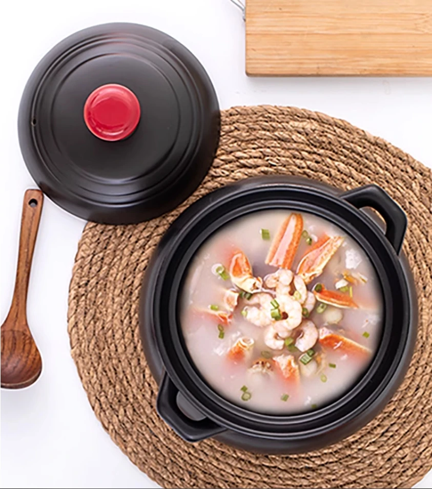 China Factory  Soup Rice Cooker Ceramic Cooking Pot With Lid