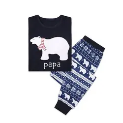 2022 Matching Family Outfits Homewear Suit Mommy And Me Pajamas Outfit Mom Dad Son Girl Boys Clothes Christmas Bear Pajama Set