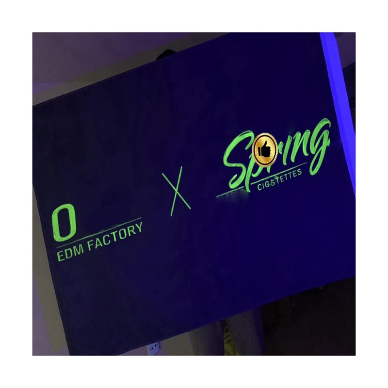 SmallOrders S1001Fr Luminous LED hand-cranked big flag custom logo fluorescent bar atmosphere props party flags flag banner